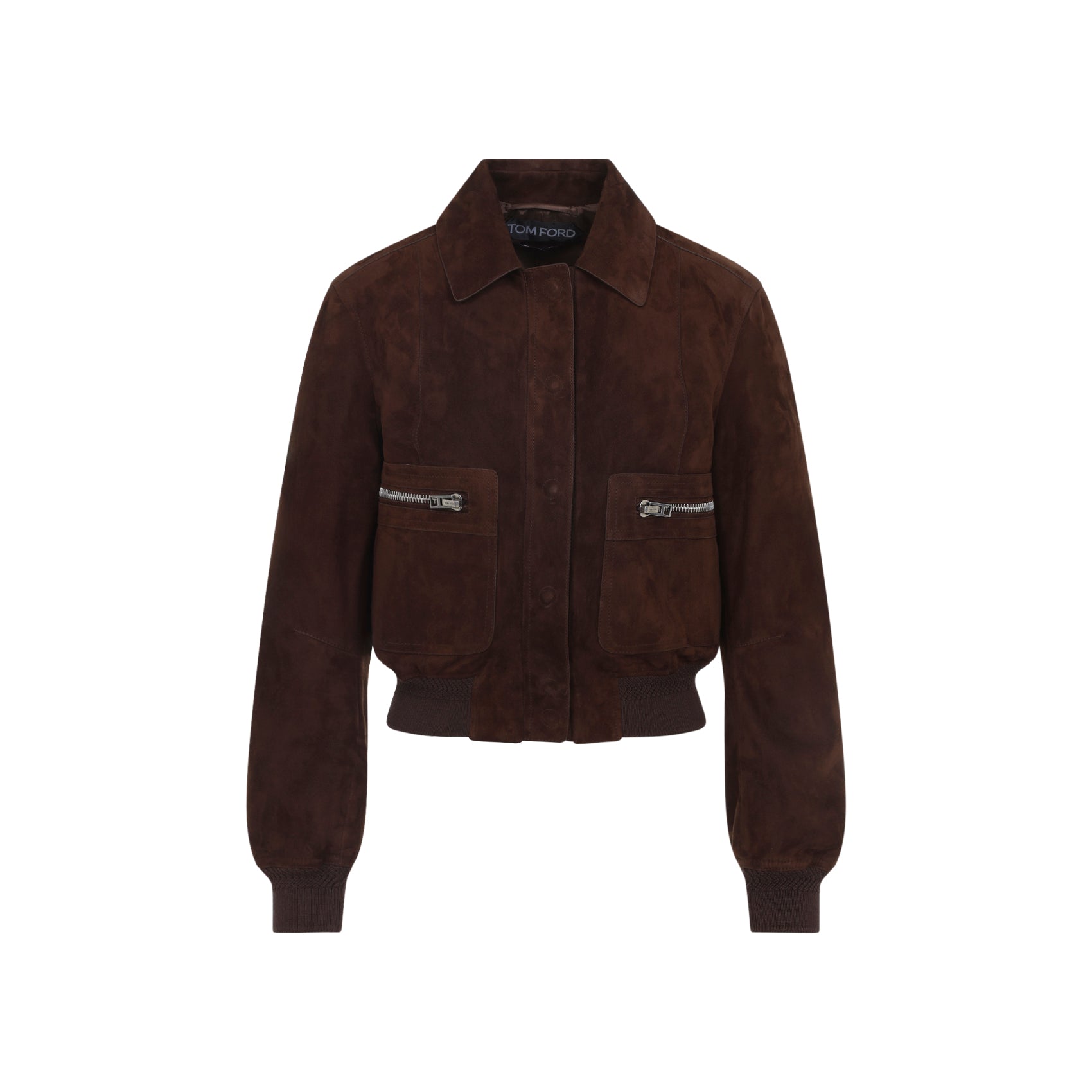 lamb suede bomber jacket-image-2
