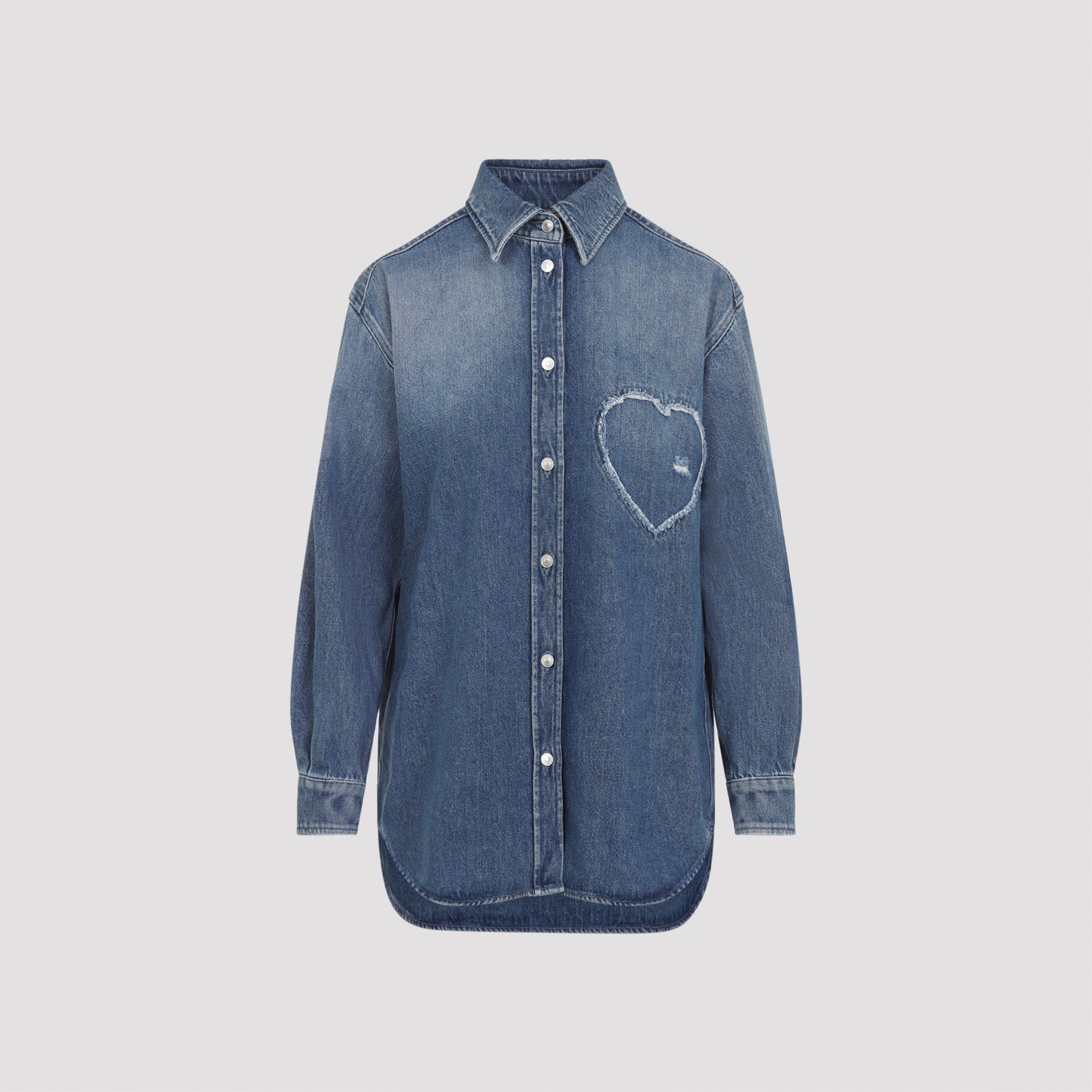 heart denim shirt-image-3