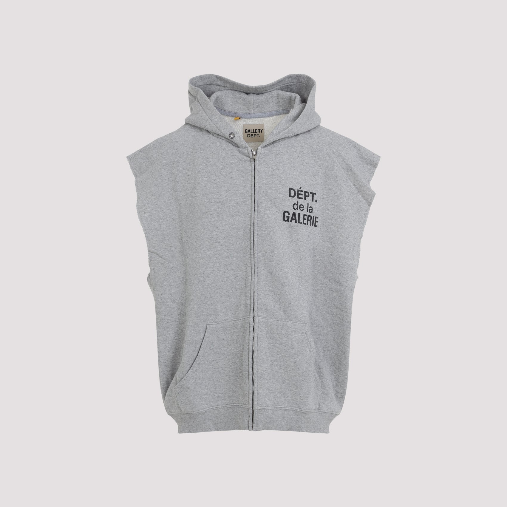 90`s full zip cut off hoodie-image-1