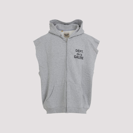 90`s full zip cut off hoodie-image-1