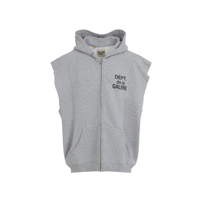 90`s full zip cut off hoodie-image-2
