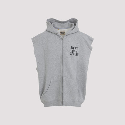 90`s full zip cut off hoodie-image-3