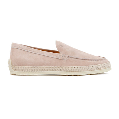 Pink Suede Leather Loafers