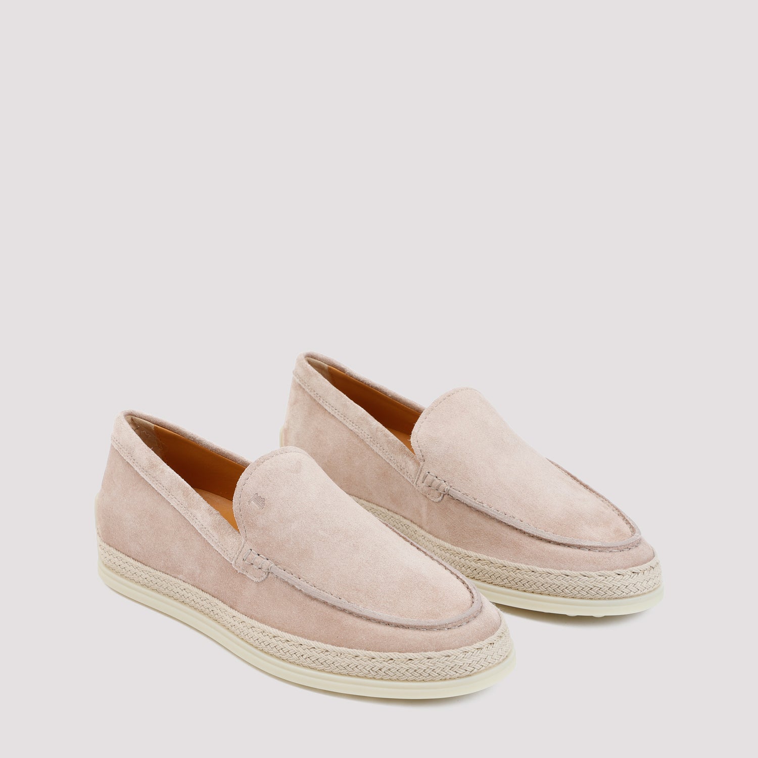 Pink Suede Leather Loafers