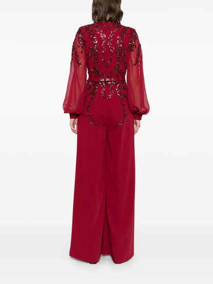 beaded jumpsuit-rtwfw24-50burgundy46