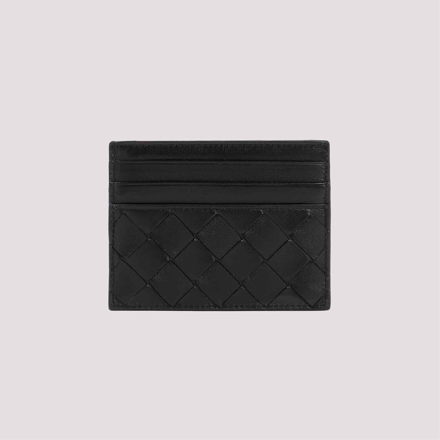 Black Gold Leather Credit Card Case