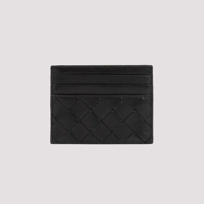 Black Gold Leather Credit Card Case