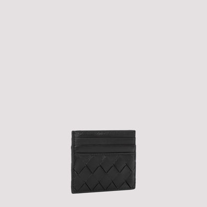 Black Gold Leather Credit Card Case
