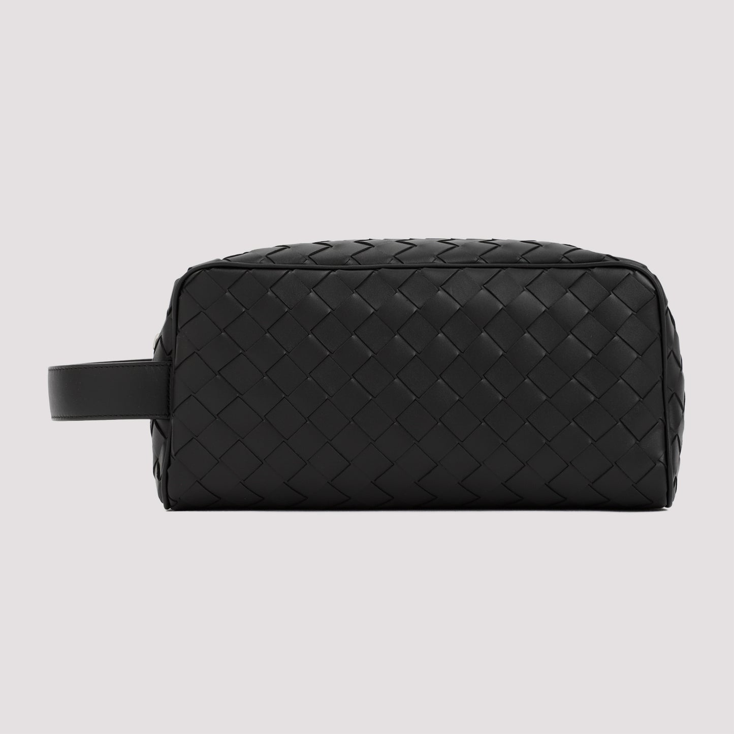 Black Intrecciato Travel Pouch