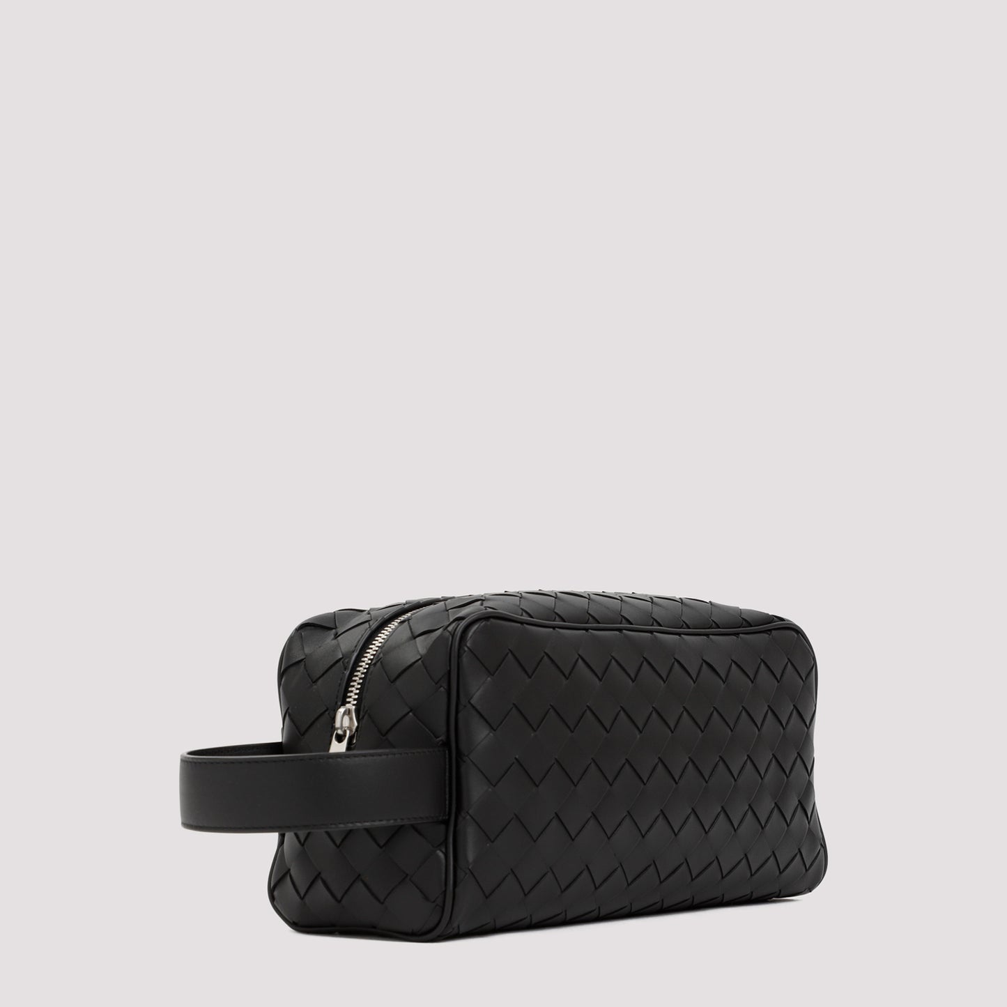 Black Intrecciato Travel Pouch