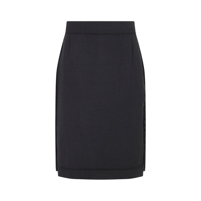 polyester midi skirt-image-2