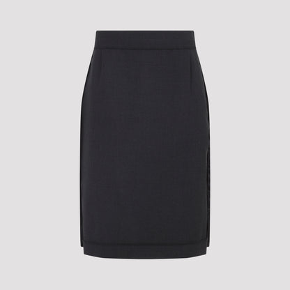 polyester midi skirt-image-3