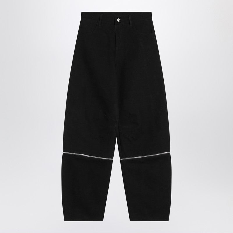Black Trousers With Zip Detail