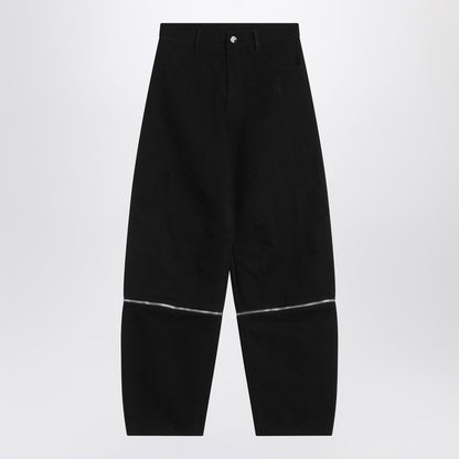 Black Trousers With Zip Detail
