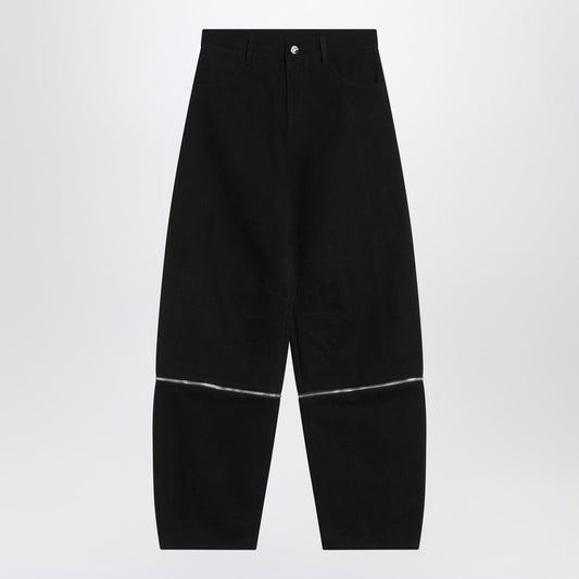 Black Trousers With Zip Detail