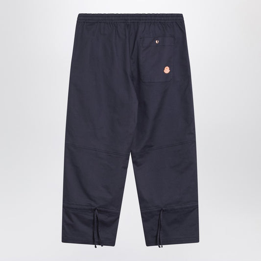 Blue trousers in cotton gabardine