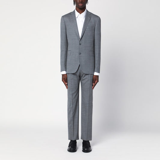 Single-breasted Grey Wool Suit