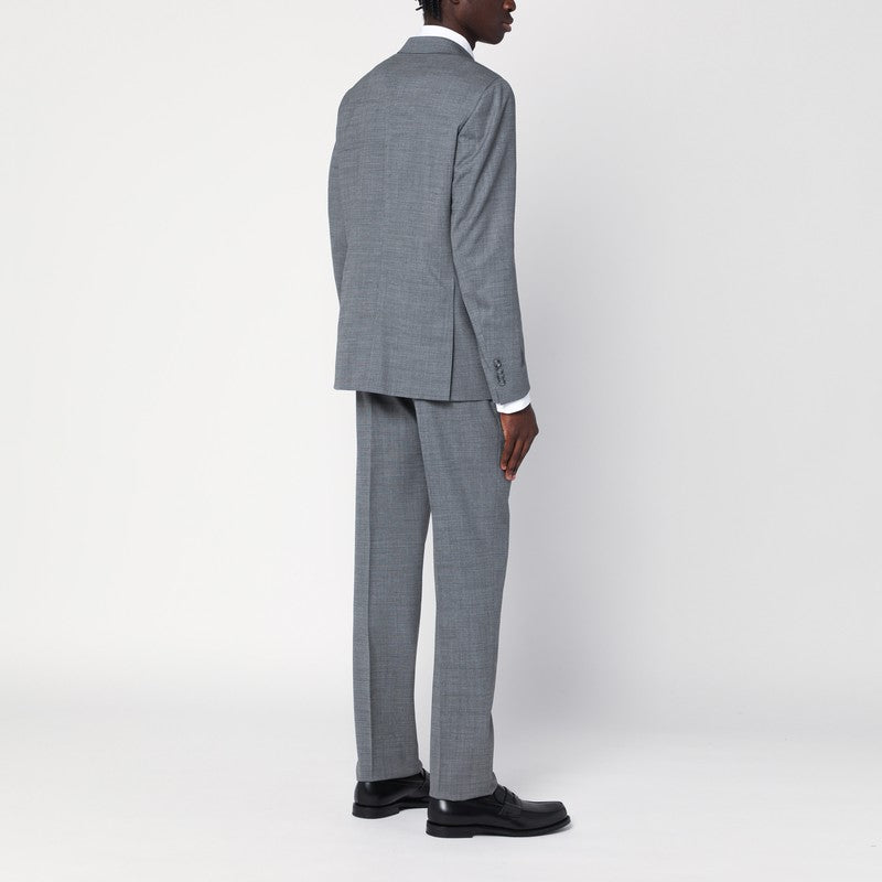 Single-breasted Grey Wool Suit