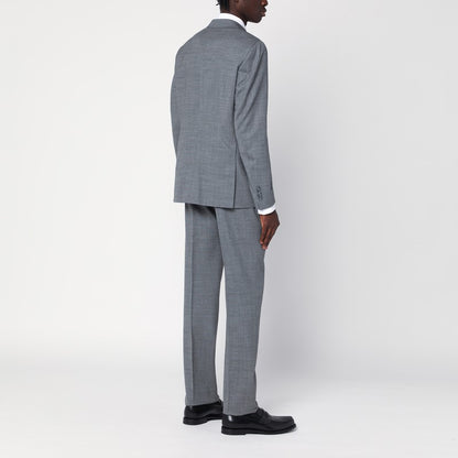 Single-breasted Grey Wool Suit