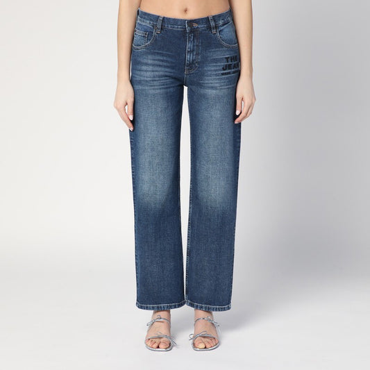 Blue Washed-effect Jeans
