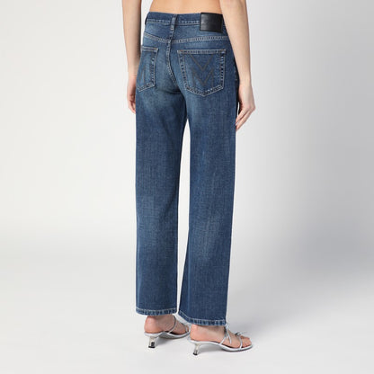 Blue Washed-effect Jeans