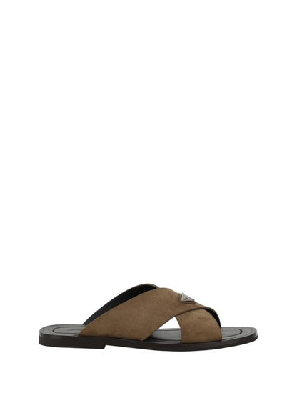 CRISS CROSS SLIDES SANDALS