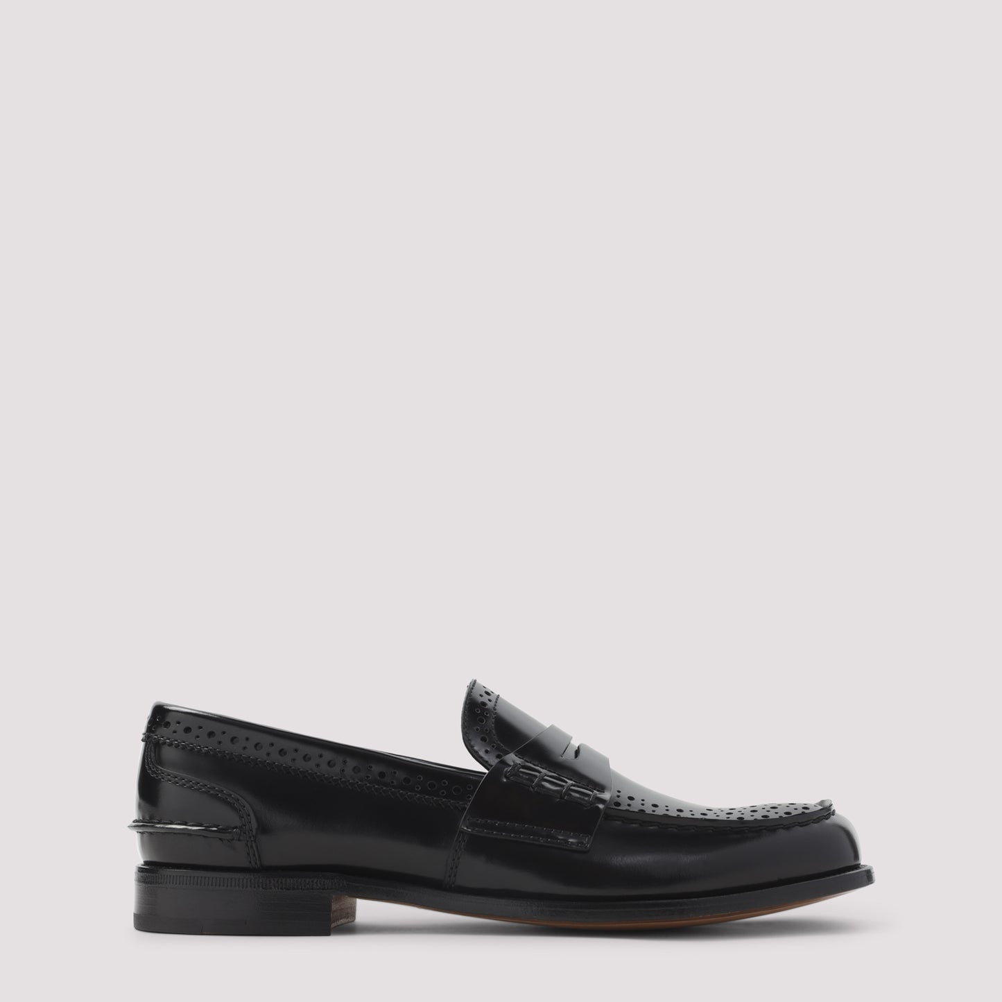 Black Robin Calf Leather Loafers