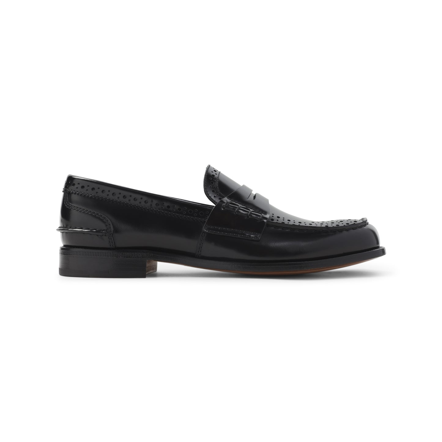 Black Robin Calf Leather Loafers