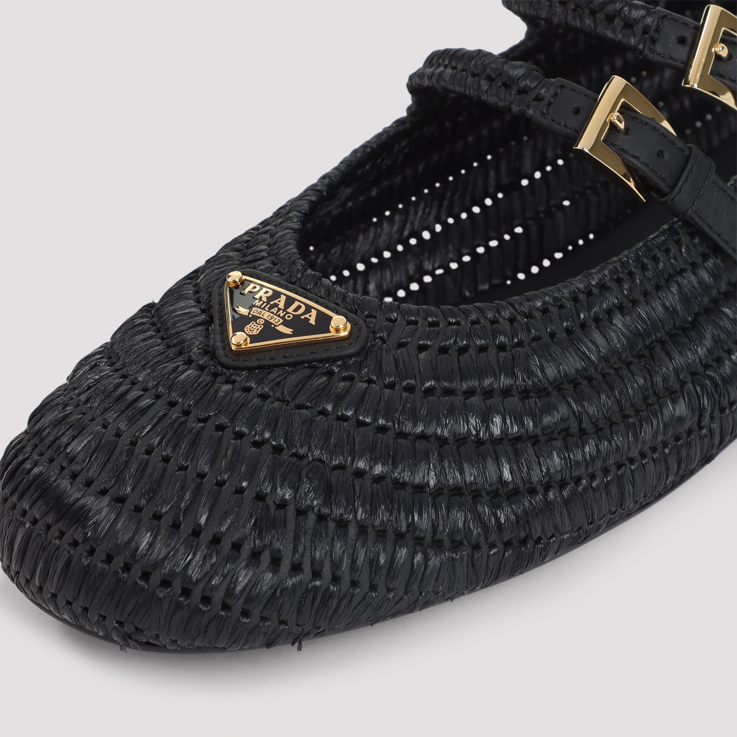 Black Calf Leather Ballerinas