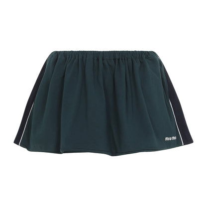 Bottle Green Cotton Skirt