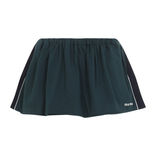 Bottle Green Cotton Skirt
