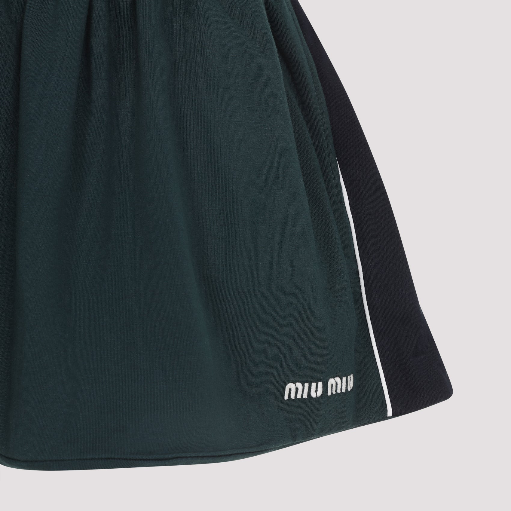 Bottle Green Cotton Skirt