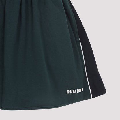 Bottle Green Cotton Skirt