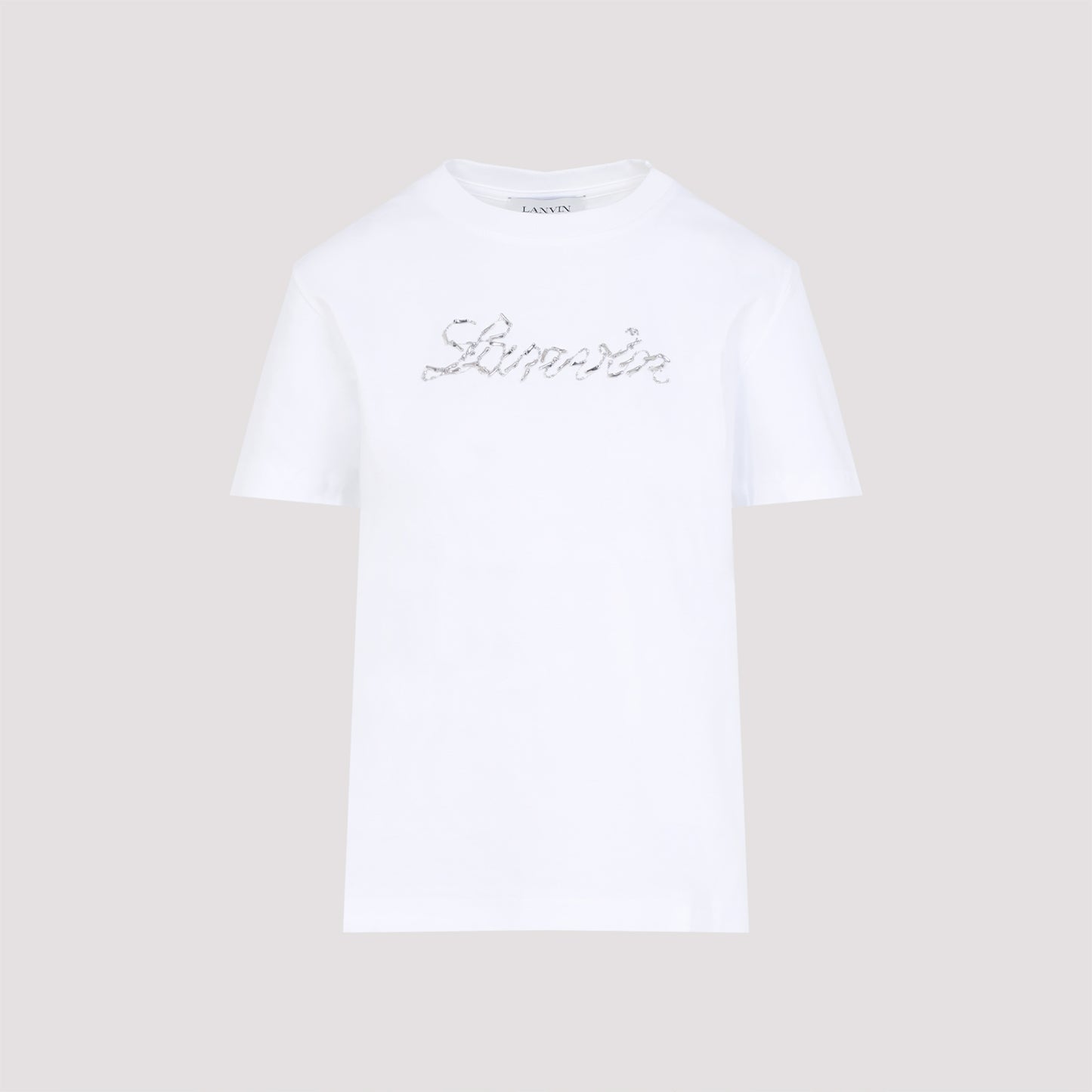 embroidered script logo t-shirt-image-1