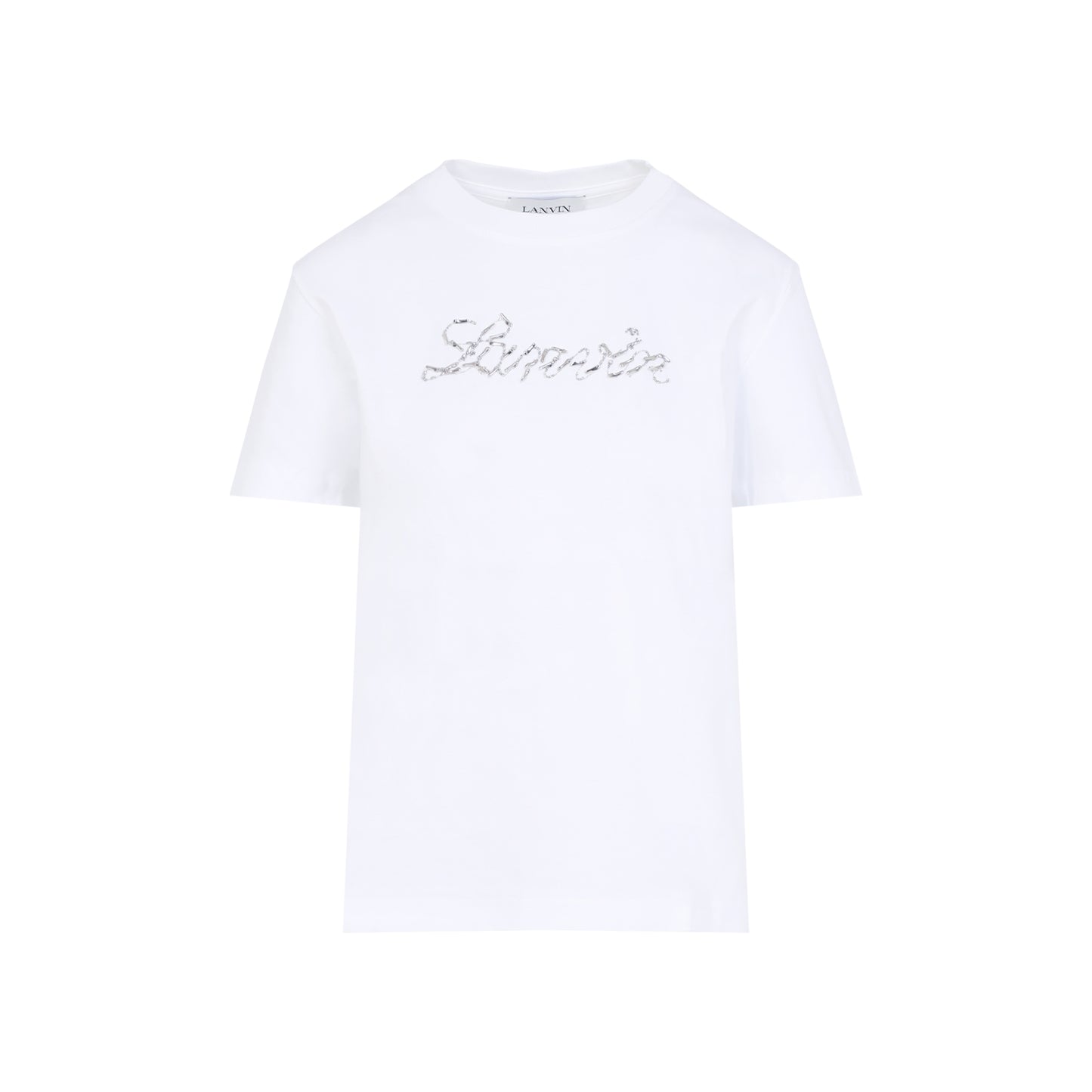 embroidered script logo t-shirt-image-2