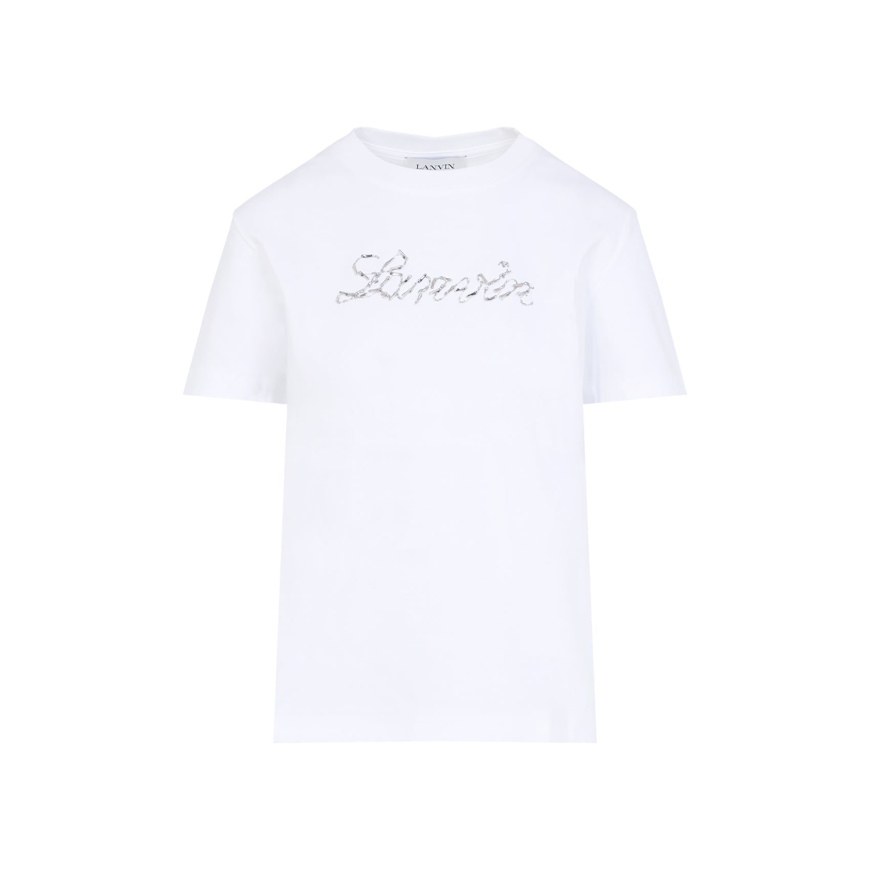 embroidered script logo t-shirt-image-2