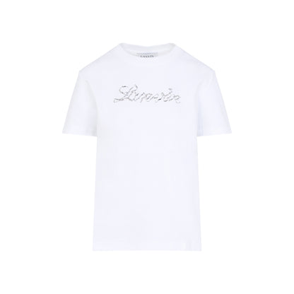 embroidered script logo t-shirt-image-2