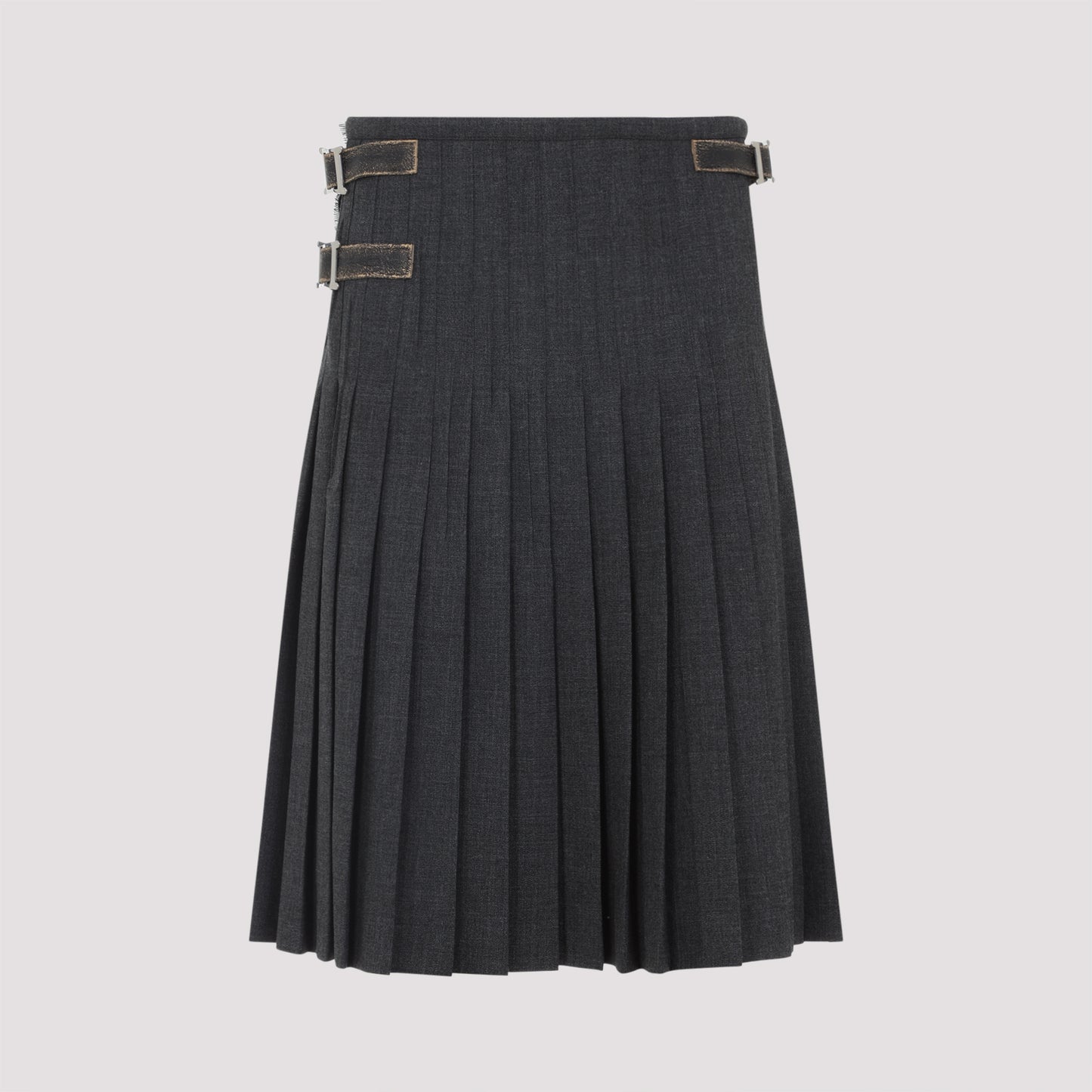 virgin wool midi skirt-image-1