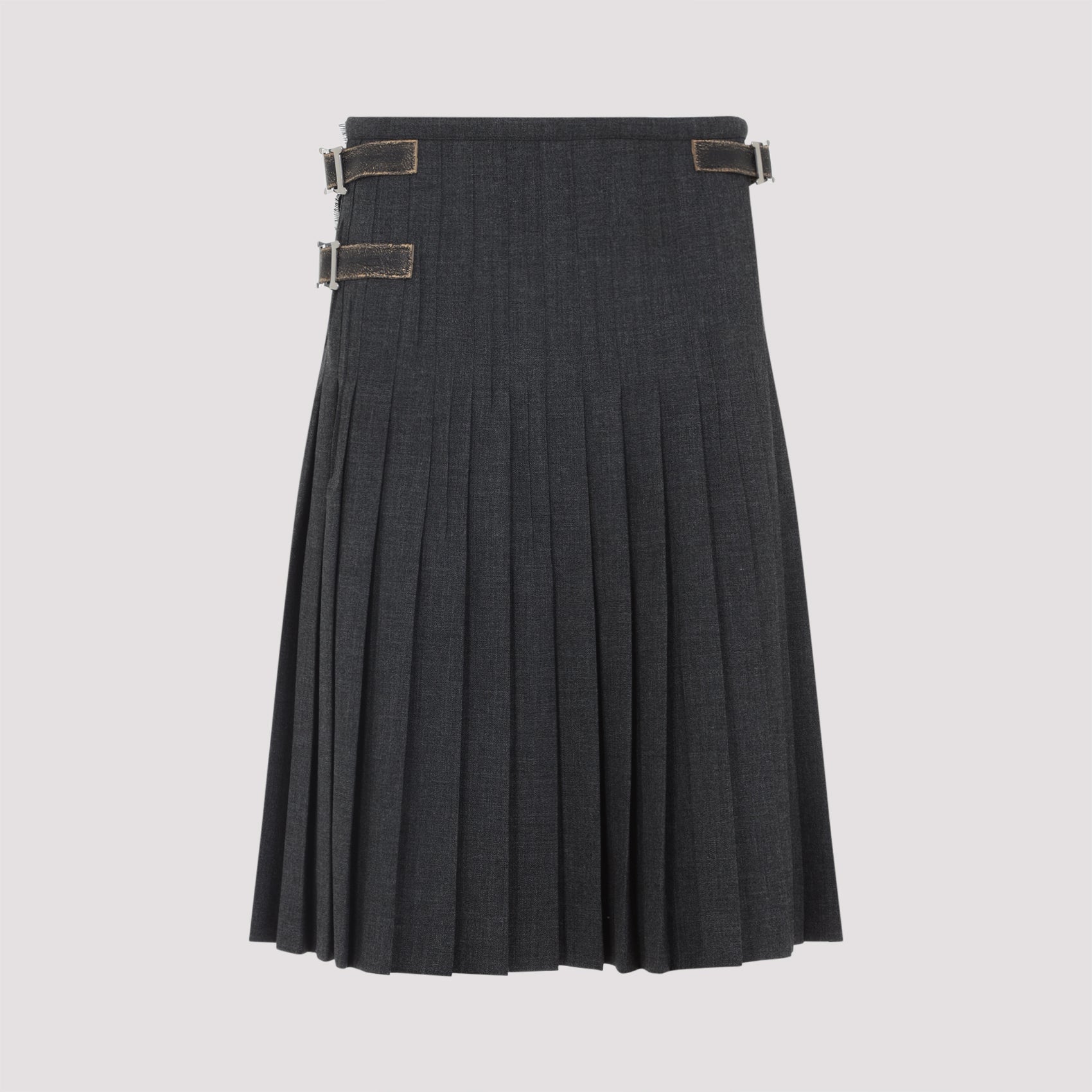 virgin wool midi skirt-image-1