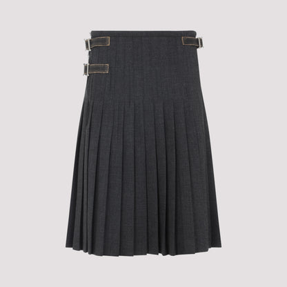virgin wool midi skirt-image-1