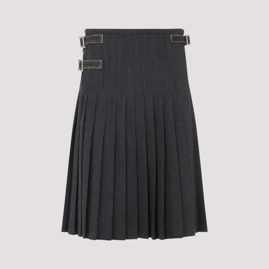 virgin wool midi skirt-image-1