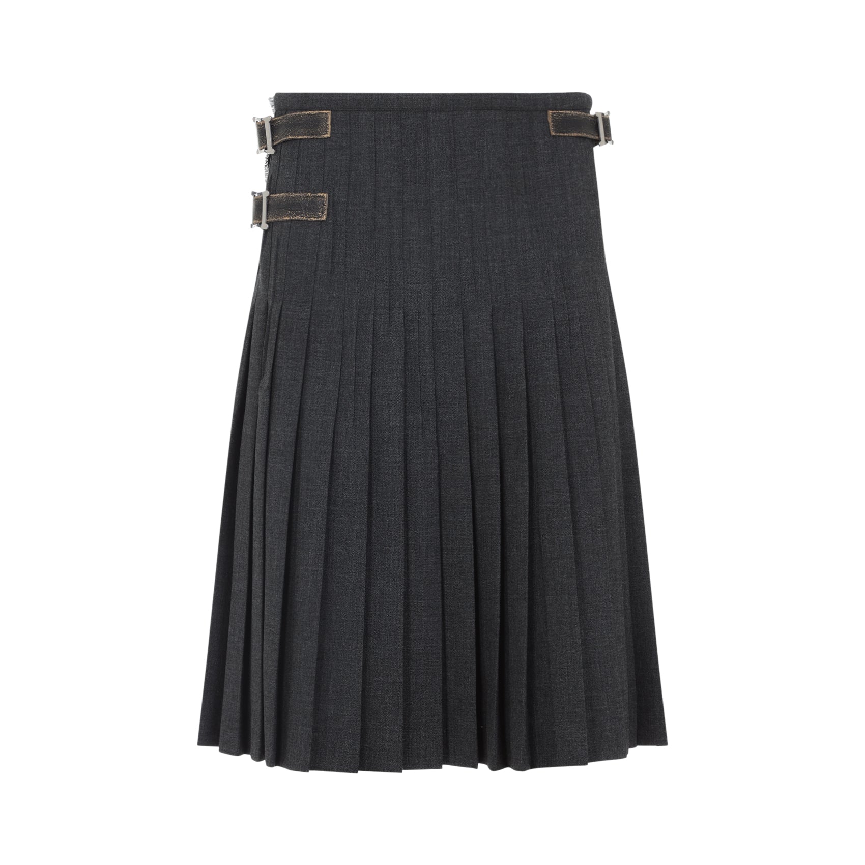 virgin wool midi skirt-image-2