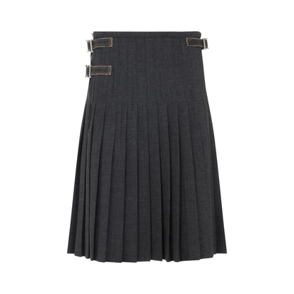 virgin wool midi skirt-image-2