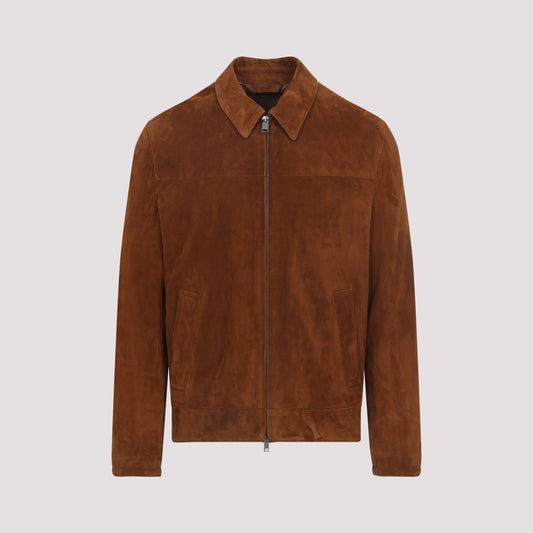 Brown Suede Leather Jacket