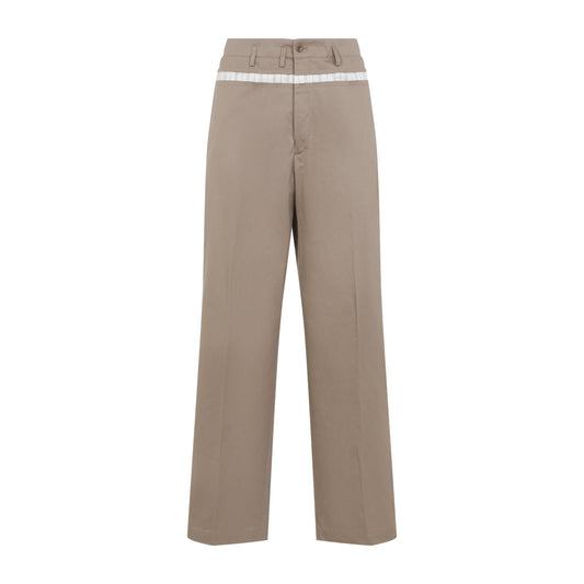 Beige Cotton Pants
