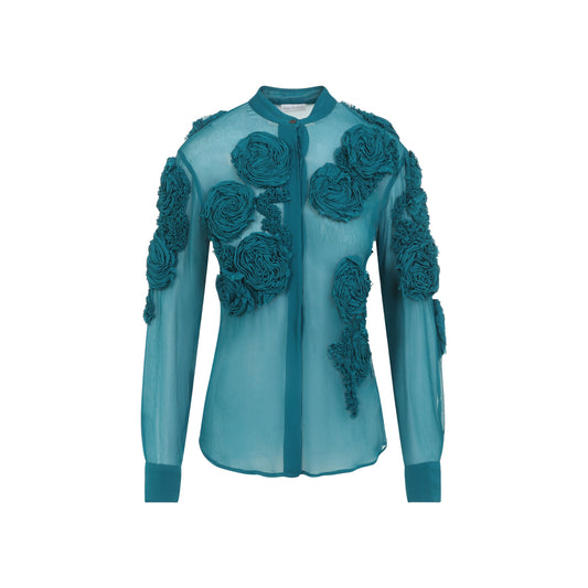 Green Chowsa Viscose Blouse