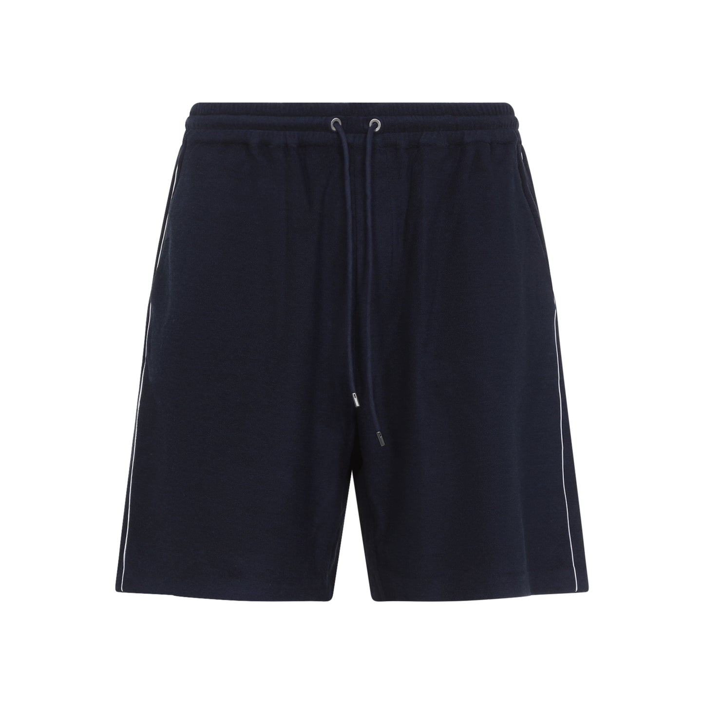 Navy Blue Beach Athletic Cotton Bermuda