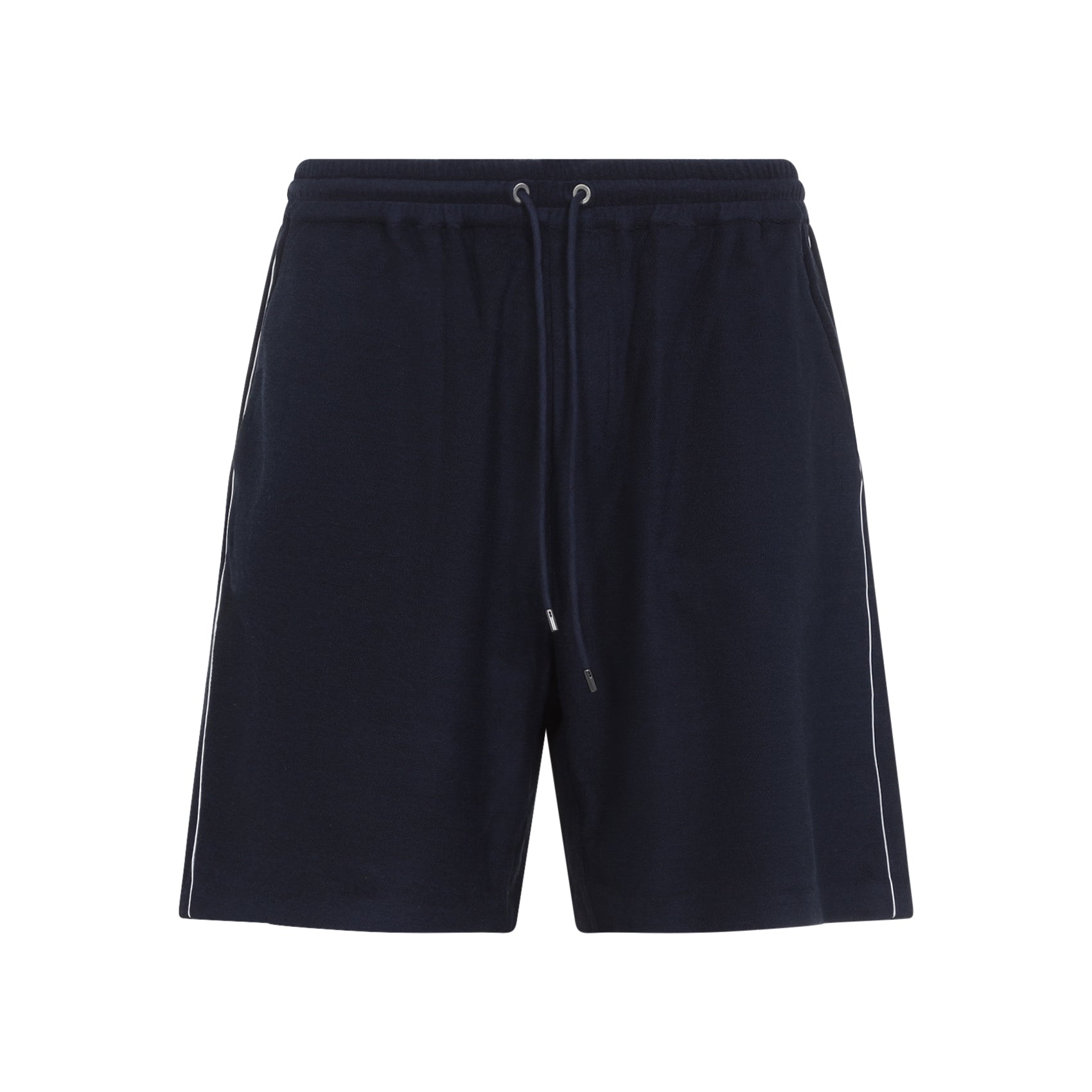 Navy Blue Beach Athletic Cotton Bermuda