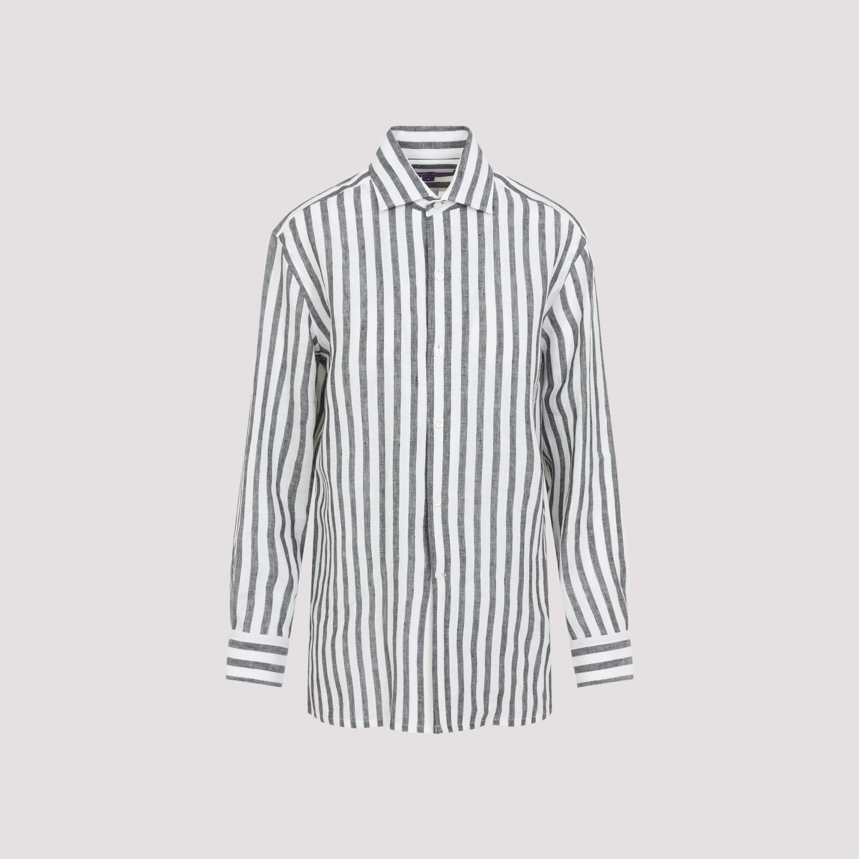 Black and White Capri Linen Shirt