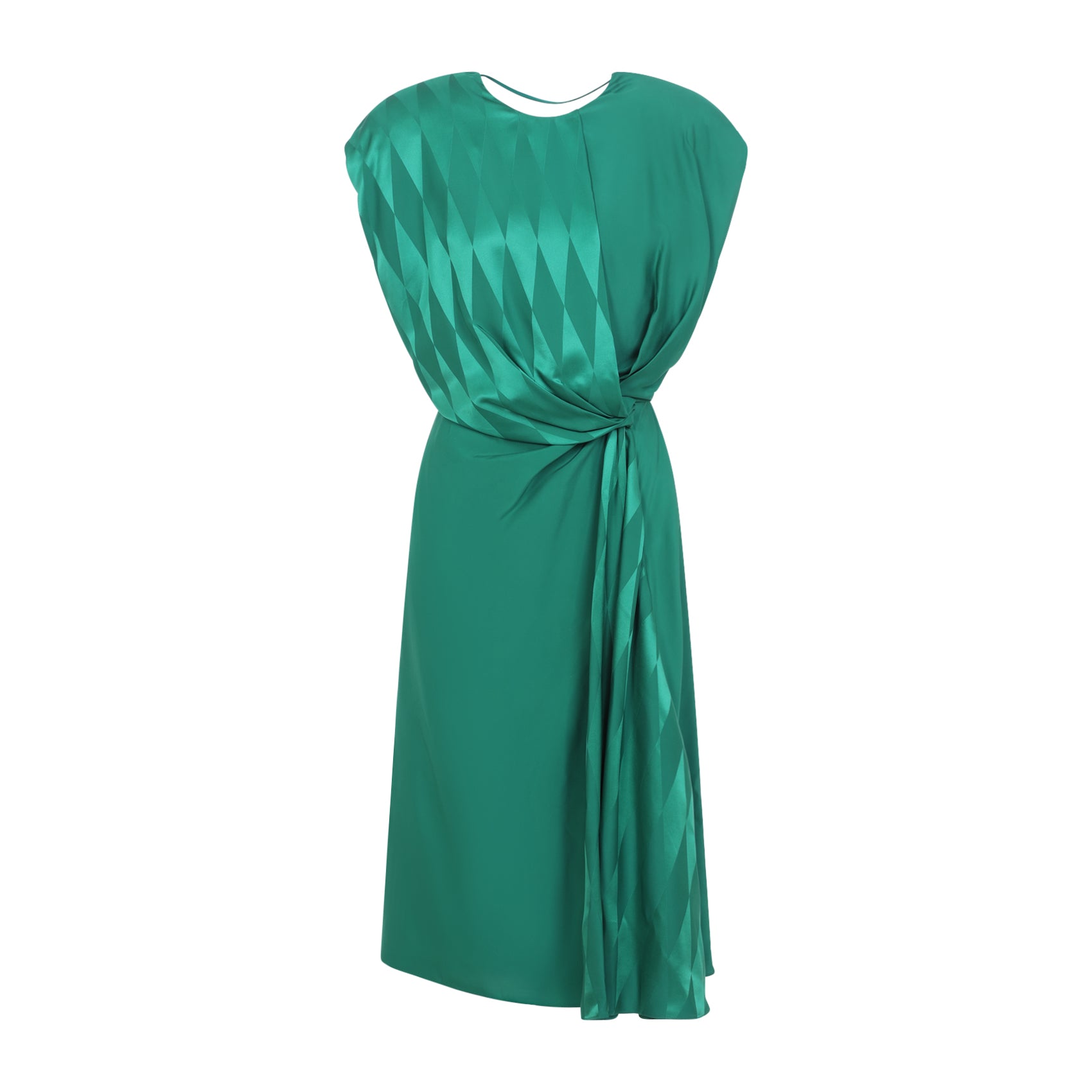 Emerald Green Silk Cocktail Dress